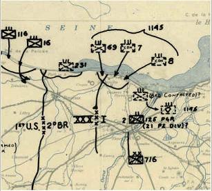 D-Day situation map 6 June 1944
