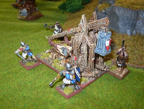 Trebuchet in a Warhammer battle